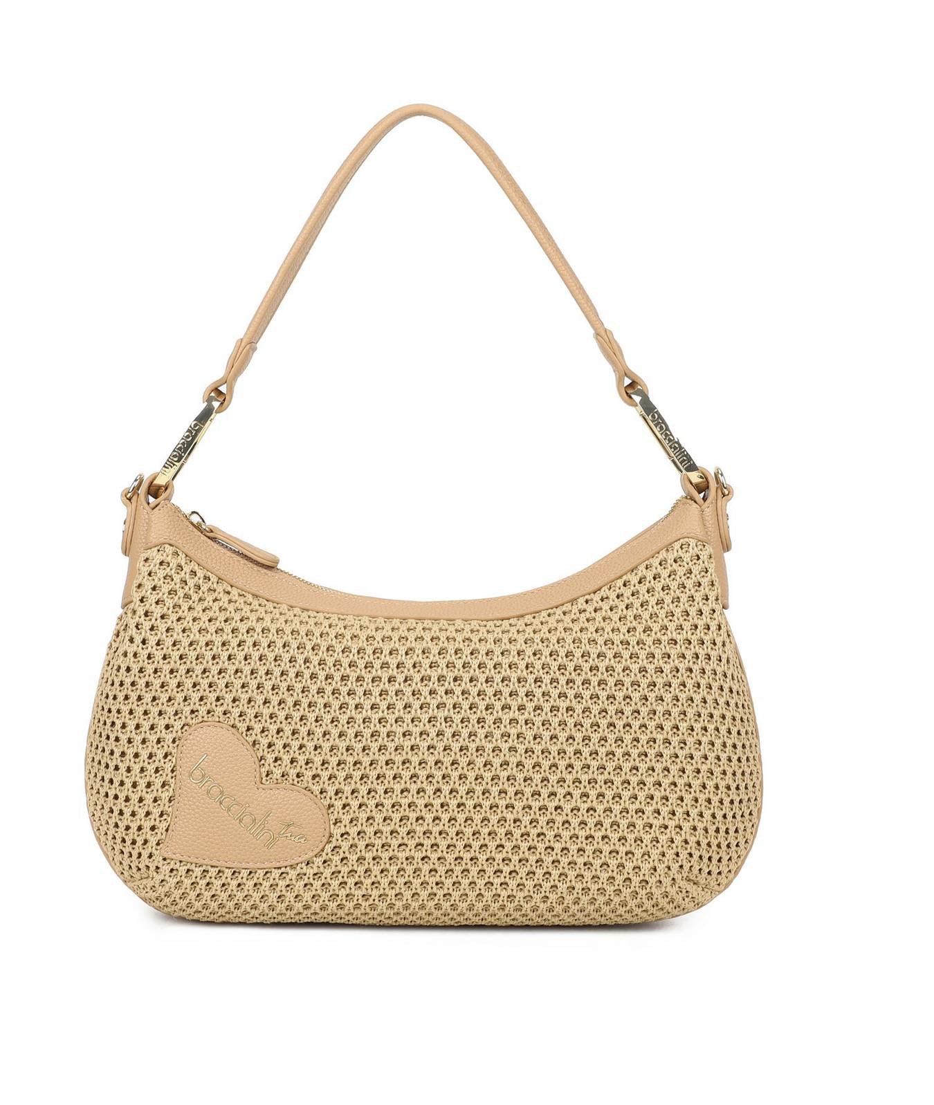Borsa hobo con tracolla Braccialini Beth tricot biscotto BS26BR35 B18872