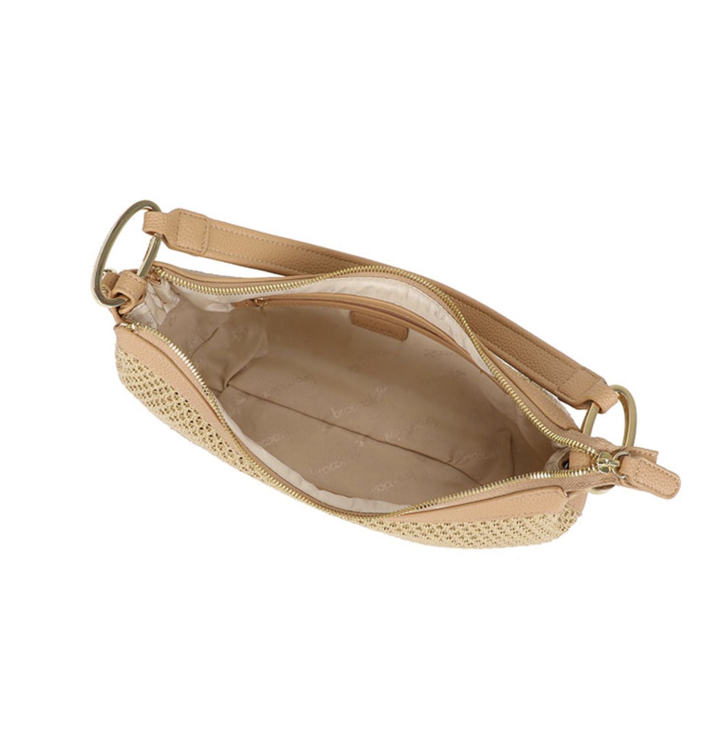 Borsa hobo con tracolla Braccialini Beth tricot biscotto BS26BR35 B18872