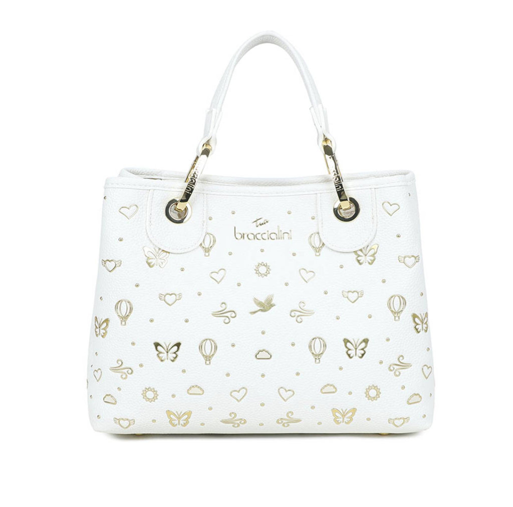 Borsa a mano/ tracolla Braccialini Beth strass bianco BS26BR38 B18881