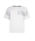 T-shirt donna Liu Jo white milk strass ES26LJ37 TA6267 JS923 M9223