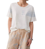 T-shirt donna Liu Jo white milk strass ES26LJ37 TA6267 JS923 M9223