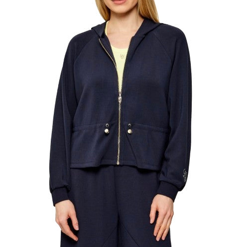 Felpa aperta donna Liu Jo con zip night blu sky ES26LJ44 TA6076 JS869 93924