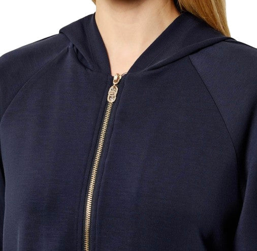 Felpa aperta donna Liu Jo con zip night blu sky ES26LJ44 TA6076 JS869 93924