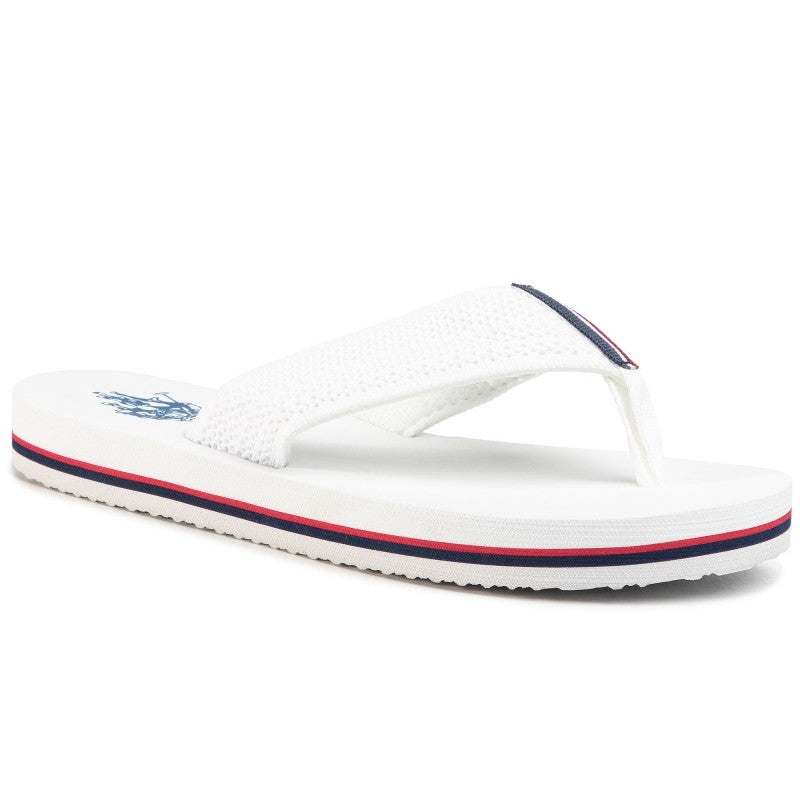 Ciabatta uomo US Polo Nettuno infradito in tessuto/ gomma bianco US21UP51 HANK4103S0
