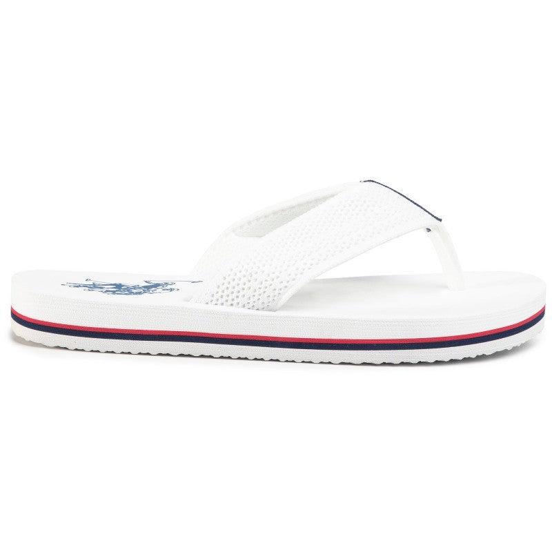 Ciabatta uomo US Polo Nettuno infradito in tessuto/ gomma bianco US21UP51 HANK4103S0