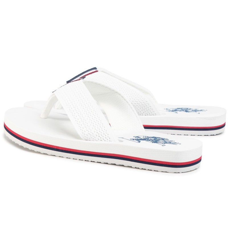 Ciabatta uomo US Polo Nettuno infradito in tessuto/ gomma bianco US21UP51 HANK4103S0