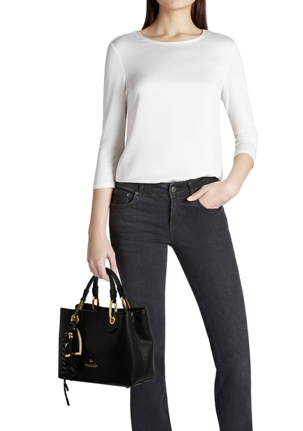 Borsa a mano/tracolla donna Braccialini Beth nero BS26BR32 B18841