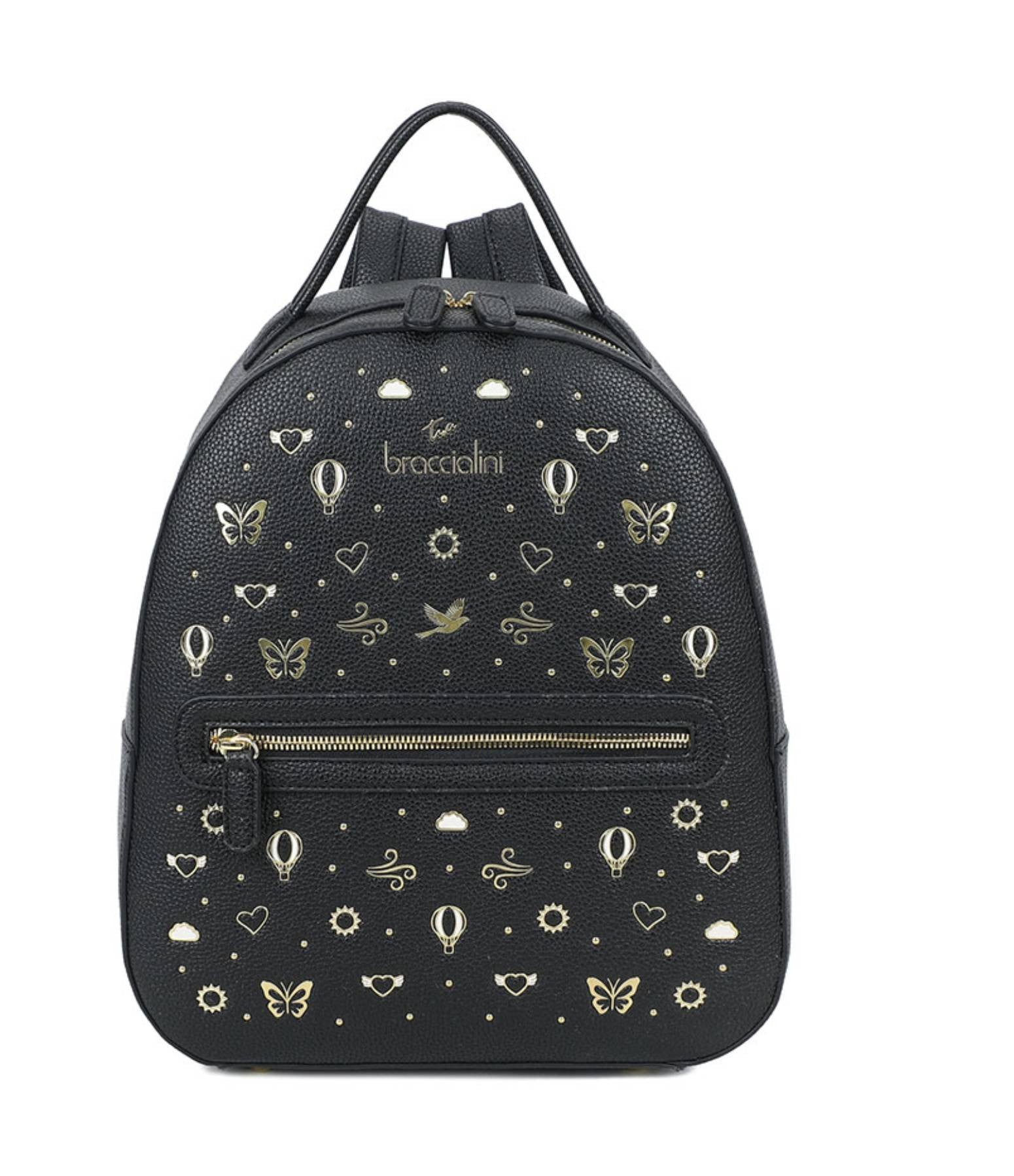 Zaino donna Braccialini Beth Strass in ecopelle nero BS26BR41 B18884