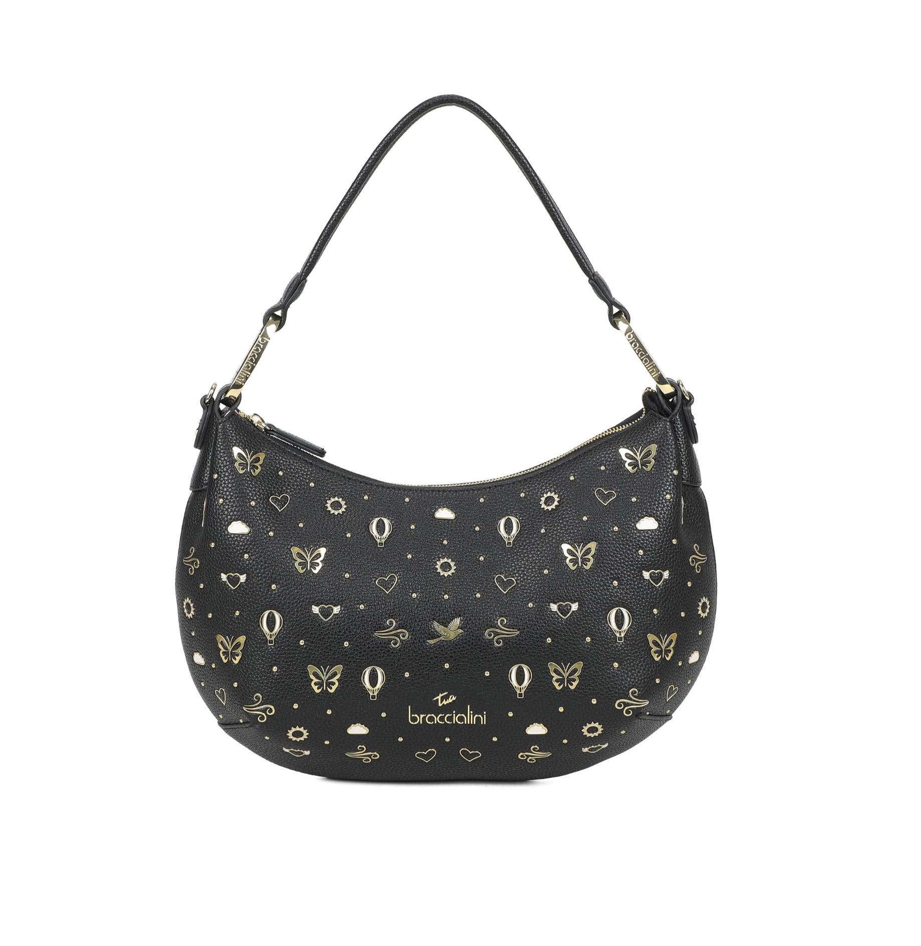 Borsa a spalla/tracolla Braccialini Beth strass nero BS26BR46 B18882