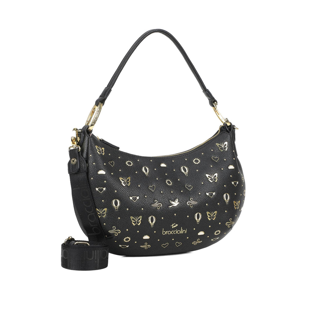 Borsa a spalla/tracolla Braccialini Beth strass nero BS26BR46 B18882