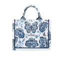 Borsa a mano Braccialini Queen tote small blu butterfly BS26BR42 B18920