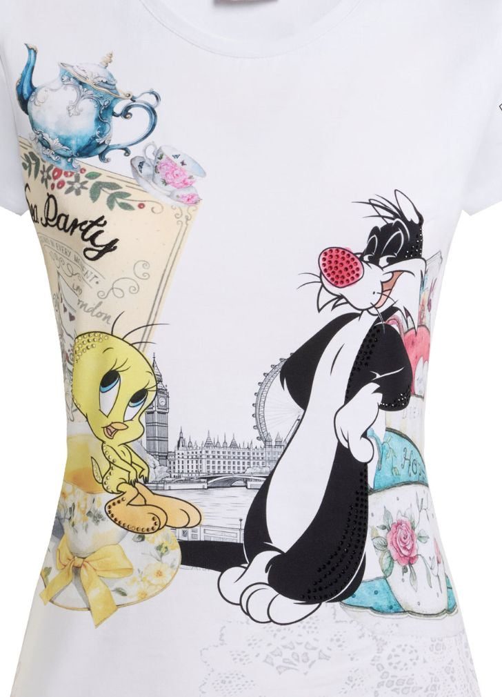 T-shirt donna Braccialini bianco ES26BR01 LTTOP24