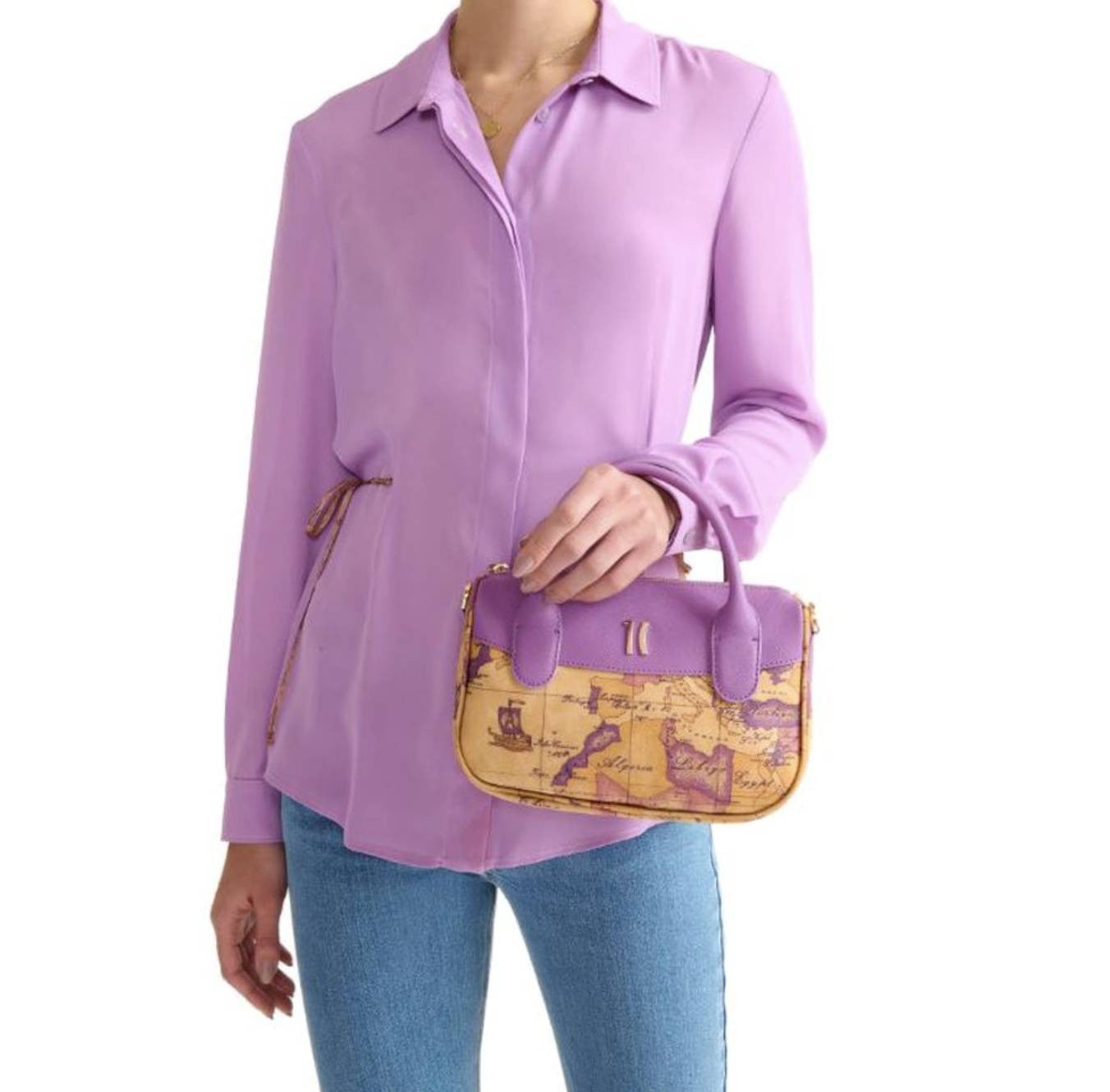 Borsa a mano con tracolla Alviero Martini 1A Classe Geo purple bouganville BS26PC30 LE74 9921