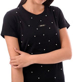 T-shirt donna Liu Jo nero/strass ES26LJ39 TA6157 JS923 W9414