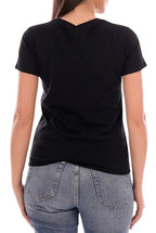 T-shirt donna Liu Jo nero/strass ES26LJ39 TA6157 JS923 W9414