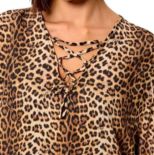 Abito corto donna Liu Jo kaftano animalier ES26LJ41 VA6054 TS123 V9789