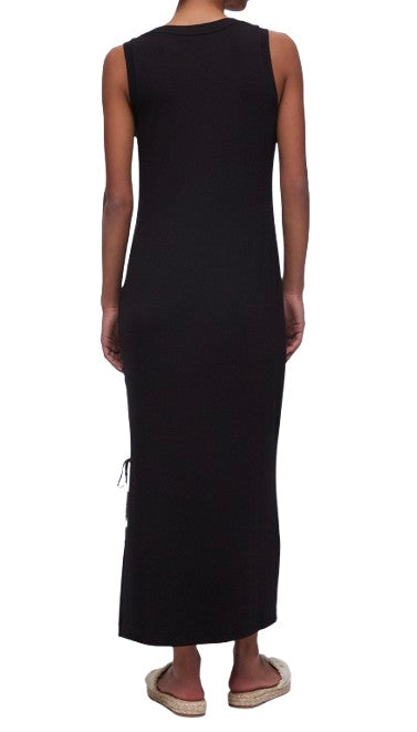 Abito donna lungo Liu Jo in jersey nero/animalier ES26LJ54 VA6215 JS360 Y9908