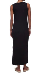 Abito donna lungo Liu Jo in jersey nero/animalier ES26LJ54 VA6215 JS360 Y9908