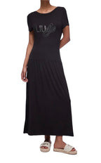 Abito donna lungo Liu Jo in jersey nero ES26LJ55 VA6223 JS360 N9129