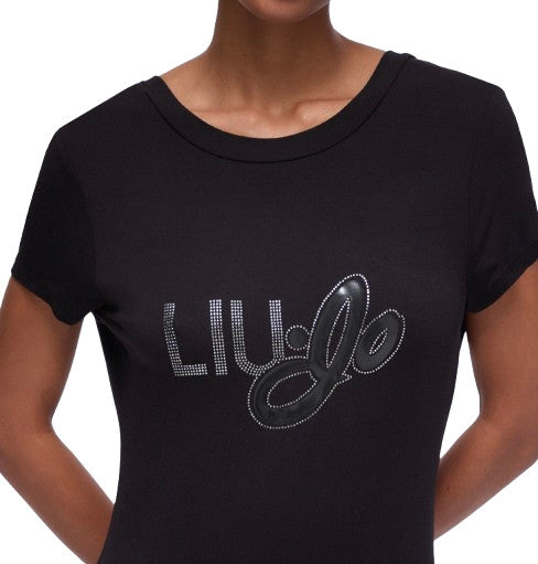 Abito donna lungo Liu Jo in jersey nero ES26LJ55 VA6223 JS360 N9129