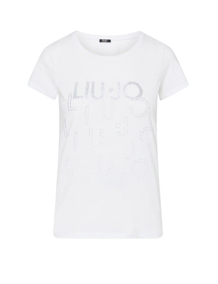 T-shirt donna Liu Jo bianco/degrade ES26LJ56 VA6171 JS003 T9550