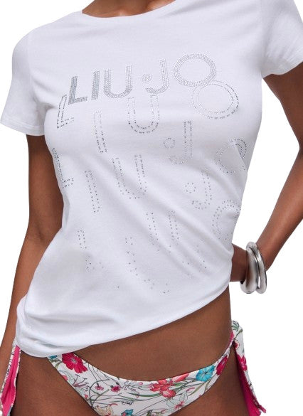 T-shirt donna Liu Jo bianco/degrade ES26LJ56 VA6171 JS003 T9550