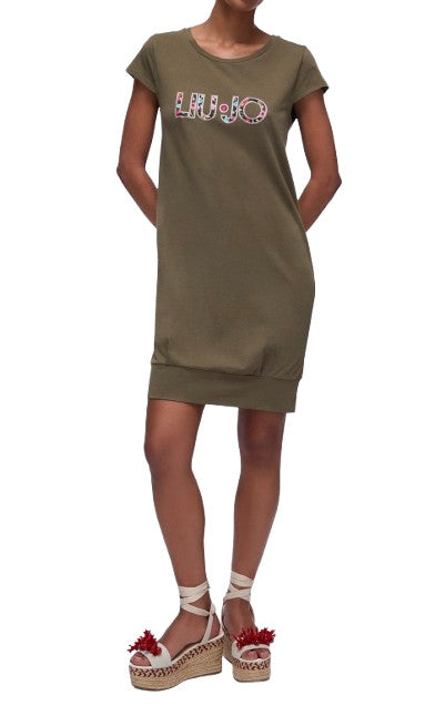 Abito donna corto Liu Jo in jersey sea turtle/flower ES26LJ57 VA6212 JS003 P9761