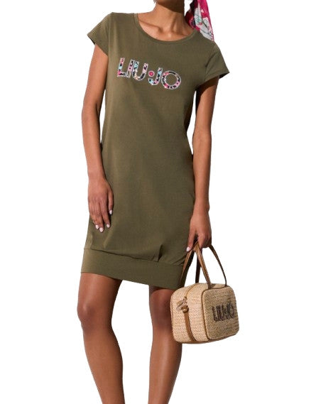 Abito donna corto Liu Jo in jersey sea turtle/flower ES26LJ57 VA6212 JS003 P9761