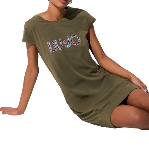 Abito donna corto Liu Jo in jersey sea turtle/flower ES26LJ57 VA6212 JS003 P9761