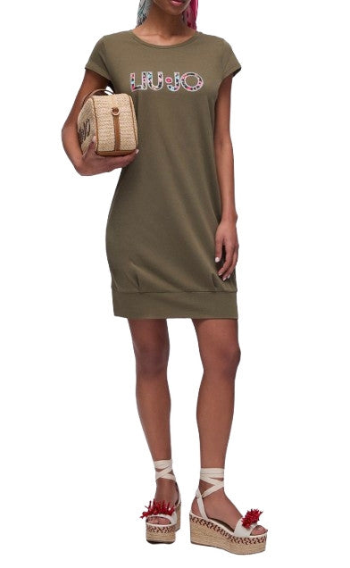 Abito donna corto Liu Jo in jersey sea turtle/flower ES26LJ57 VA6212 JS003 P9761