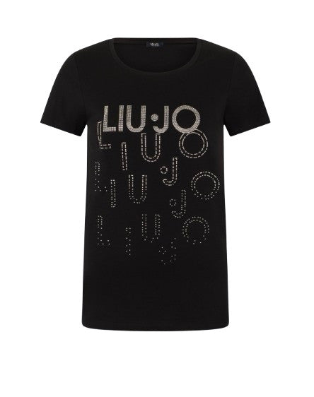T-shirt donna Liu Jo nero/degrade ES26LJ59 VA6171 JS003 T9503