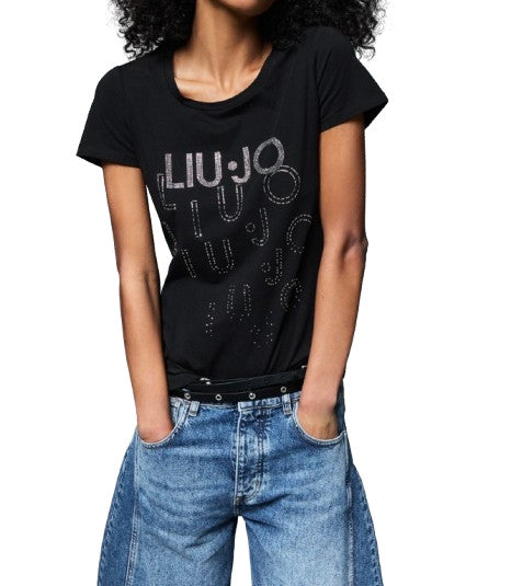 T-shirt donna Liu Jo nero/degrade ES26LJ59 VA6171 JS003 T9503