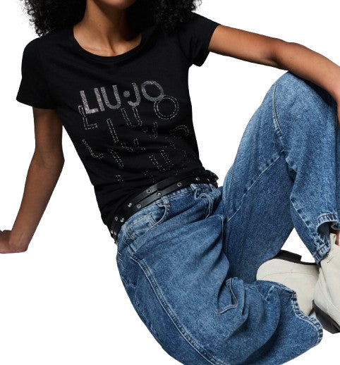 T-shirt donna Liu Jo nero/degrade ES26LJ59 VA6171 JS003 T9503