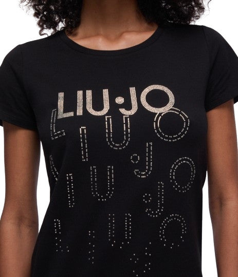 T-shirt donna Liu Jo nero/degrade ES26LJ59 VA6171 JS003 T9503
