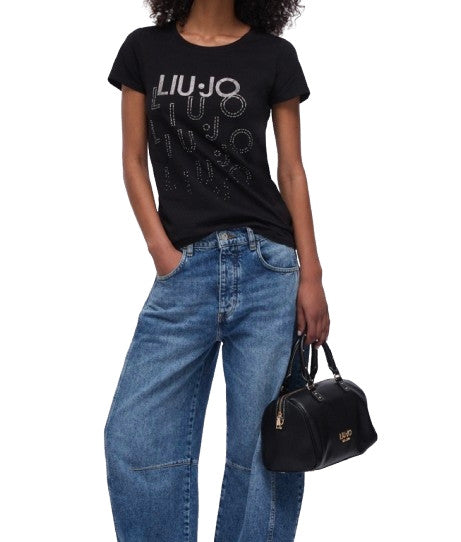T-shirt donna Liu Jo nero/degrade ES26LJ59 VA6171 JS003 T9503