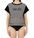 T-shirt donna Liu Jo nero/bianco ES26LJ60 VA6039 J3908 09096
