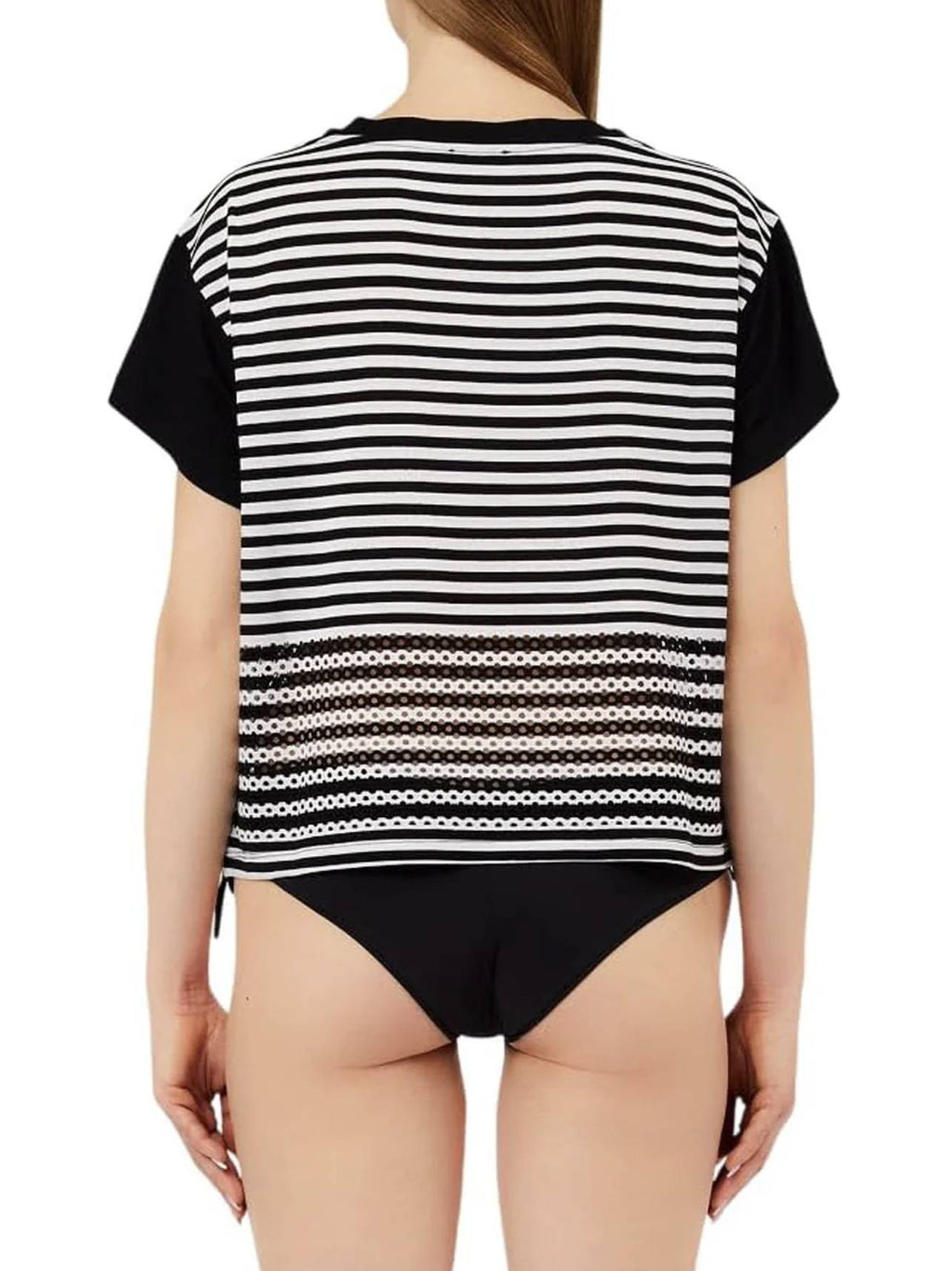 T-shirt donna Liu Jo nero/bianco ES26LJ60 VA6039 J3908 09096