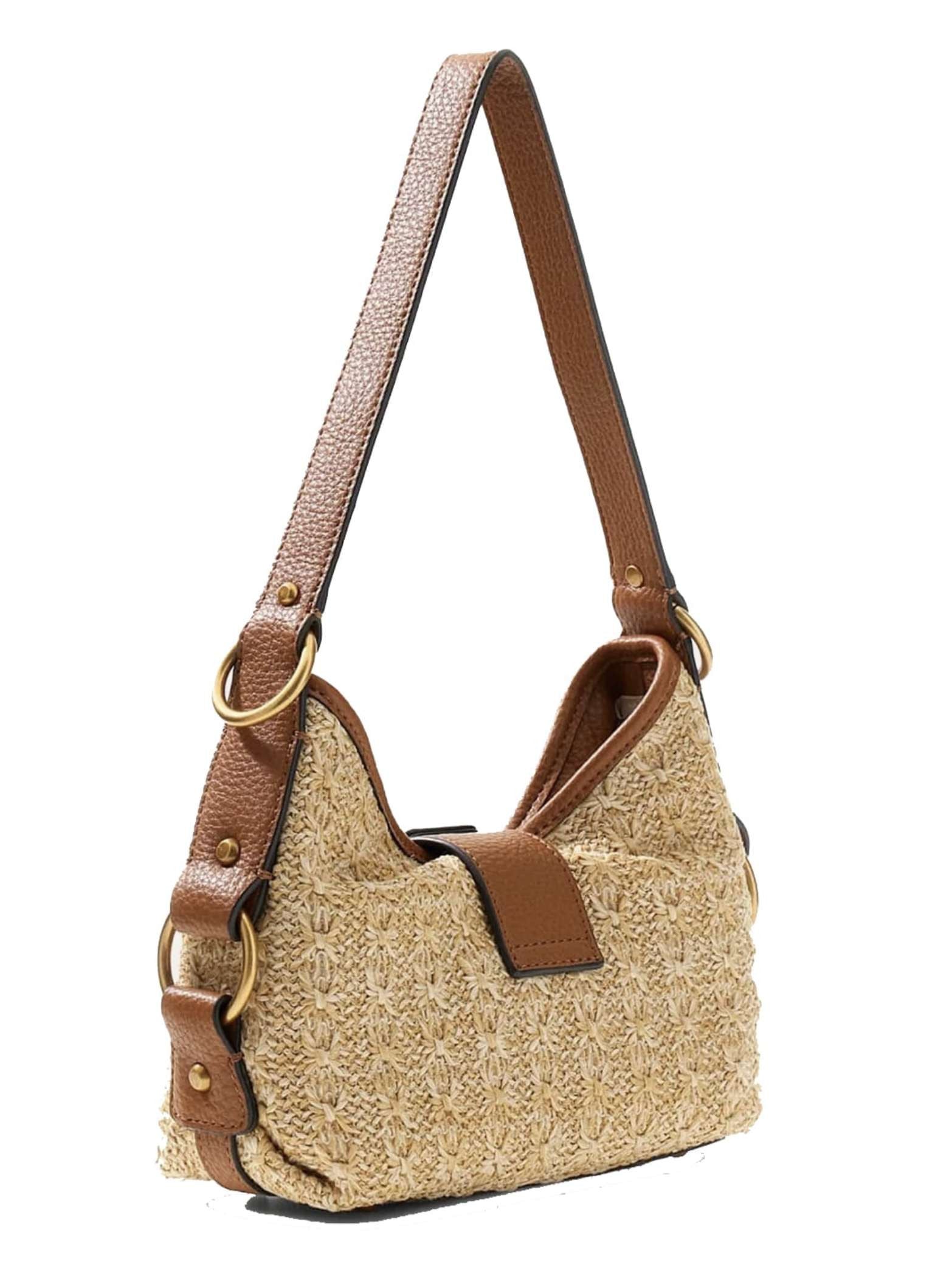 Borsa donna Guess a mano/spalla Camden mini natural cognac BS26GU206 RB930872