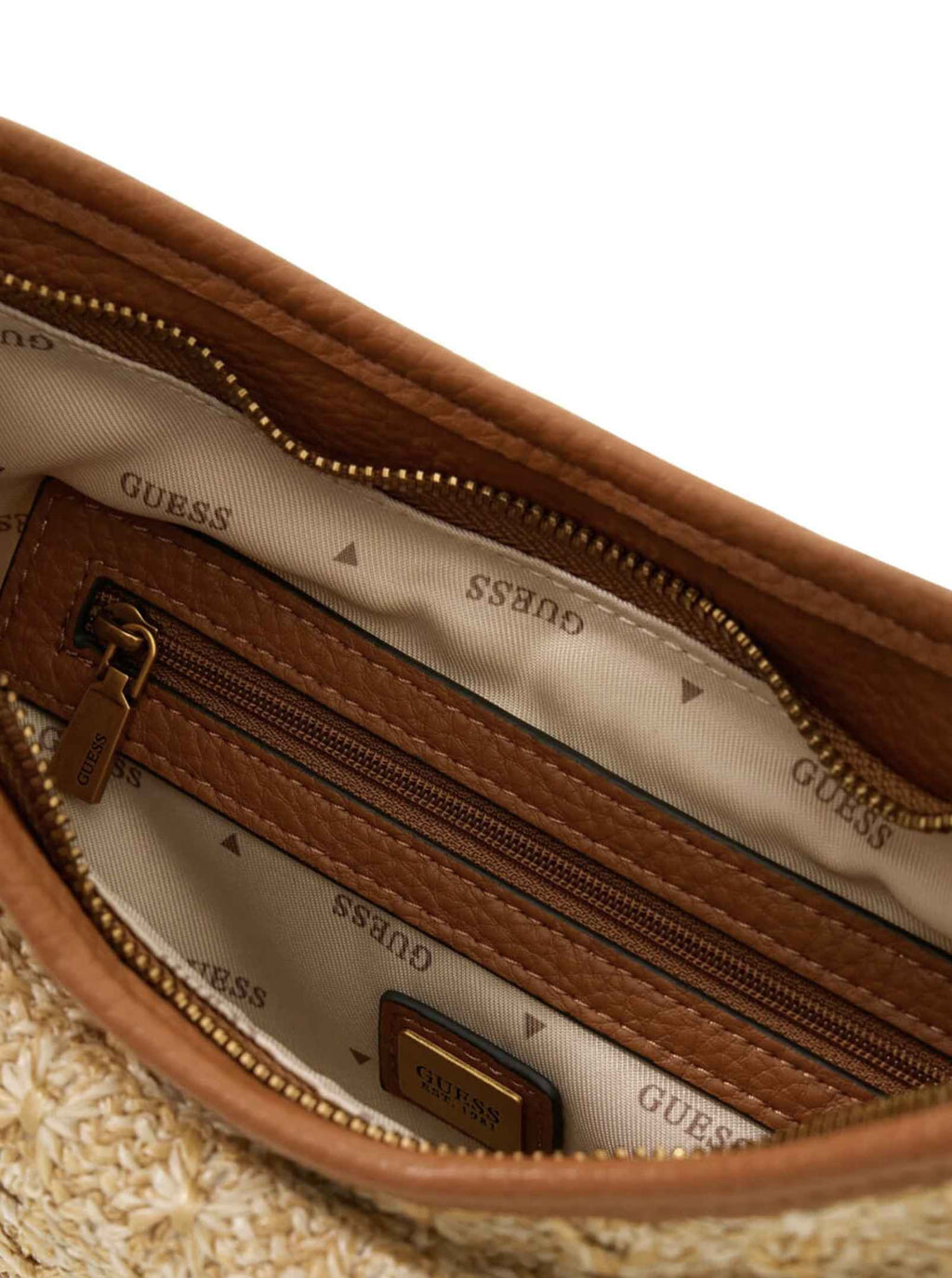 Borsa donna Guess a mano/spalla Camden mini natural cognac BS26GU206 RB930872