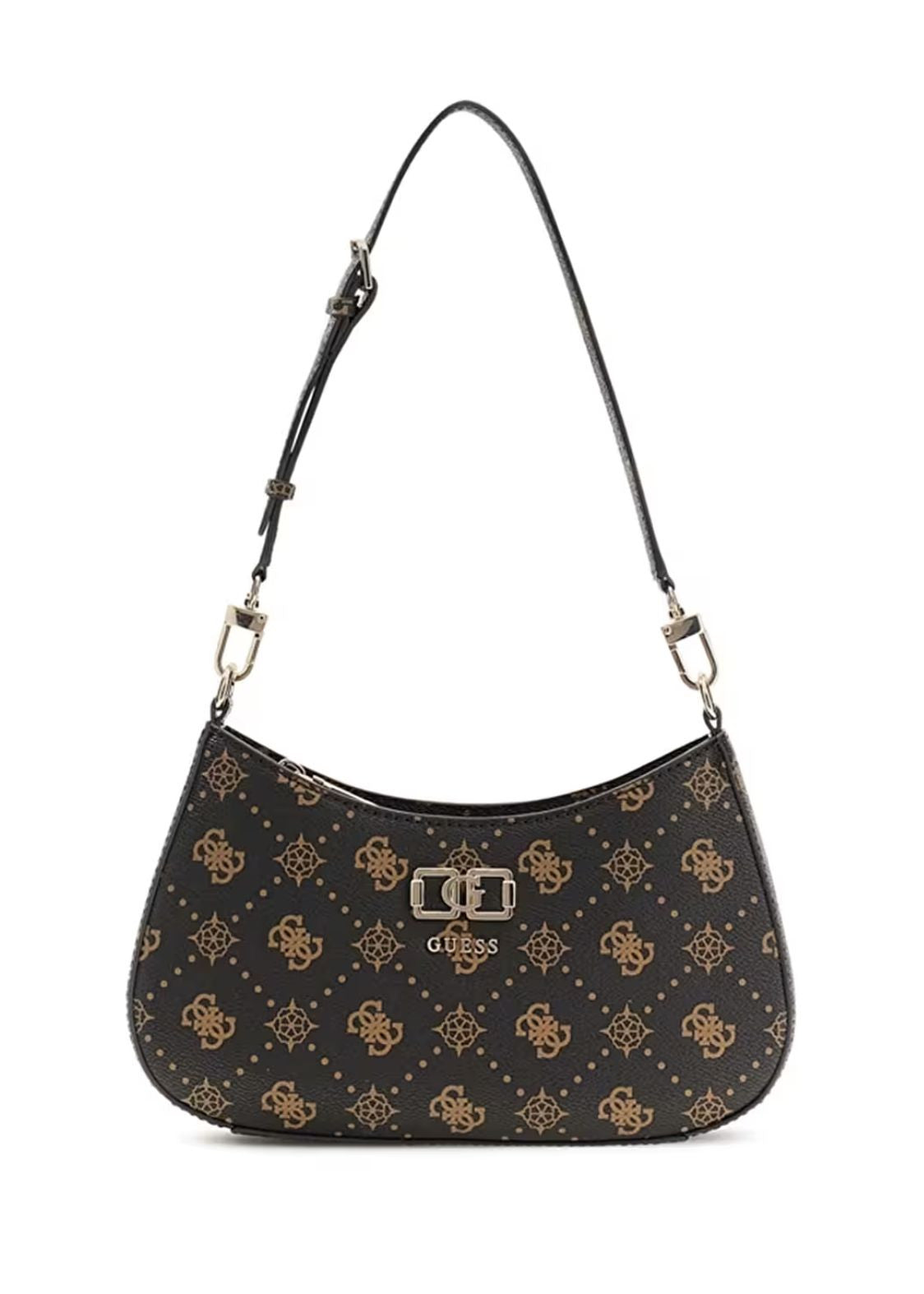 Borsa donna Guess Emelie top zip shoulder bag espresso multilogo BS26GU215 GP992818