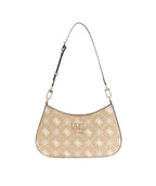 Borsa donna Guess Emelie top zip shoulder bag biscotti multilogo BS26GU216 GP992818