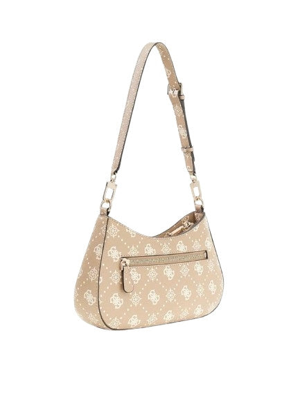 Borsa donna Guess Emelie top zip shoulder bag biscotti multilogo BS26GU216 GP992818