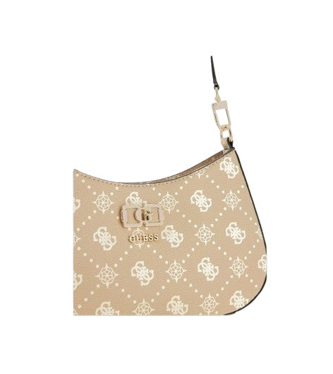 Borsa donna Guess Emelie top zip shoulder bag biscotti multilogo BS26GU216 GP992818