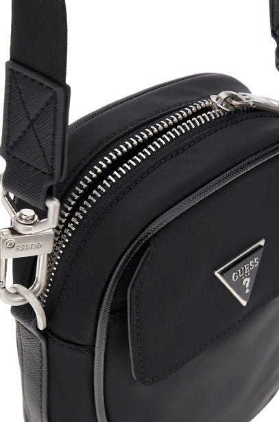 Borsa Guess tracolla uomo Milano mini nylon black UBS26GU35 HMMINYP5425