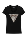T-shirt donna Guess con stampa logo nero ES26GU68 W6GI19K3042 JBLK