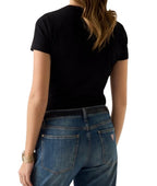 T-shirt donna Guess con stampa logo nero ES26GU68 W6GI19K3042 JBLK