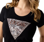 T-shirt donna Guess con stampa logo nero ES26GU68 W6GI19K3042 JBLK