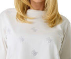 T-shirt donna Guess con strass logo 4G bianco ES26GU71 V6GI18K2985 G056