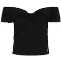 Top donna Guess smanicato Teodolina off black ES26GU82 W6GP23K3106