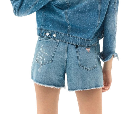 Shorts donna Guess denim con strass ES26GU73 W6GD74D0726